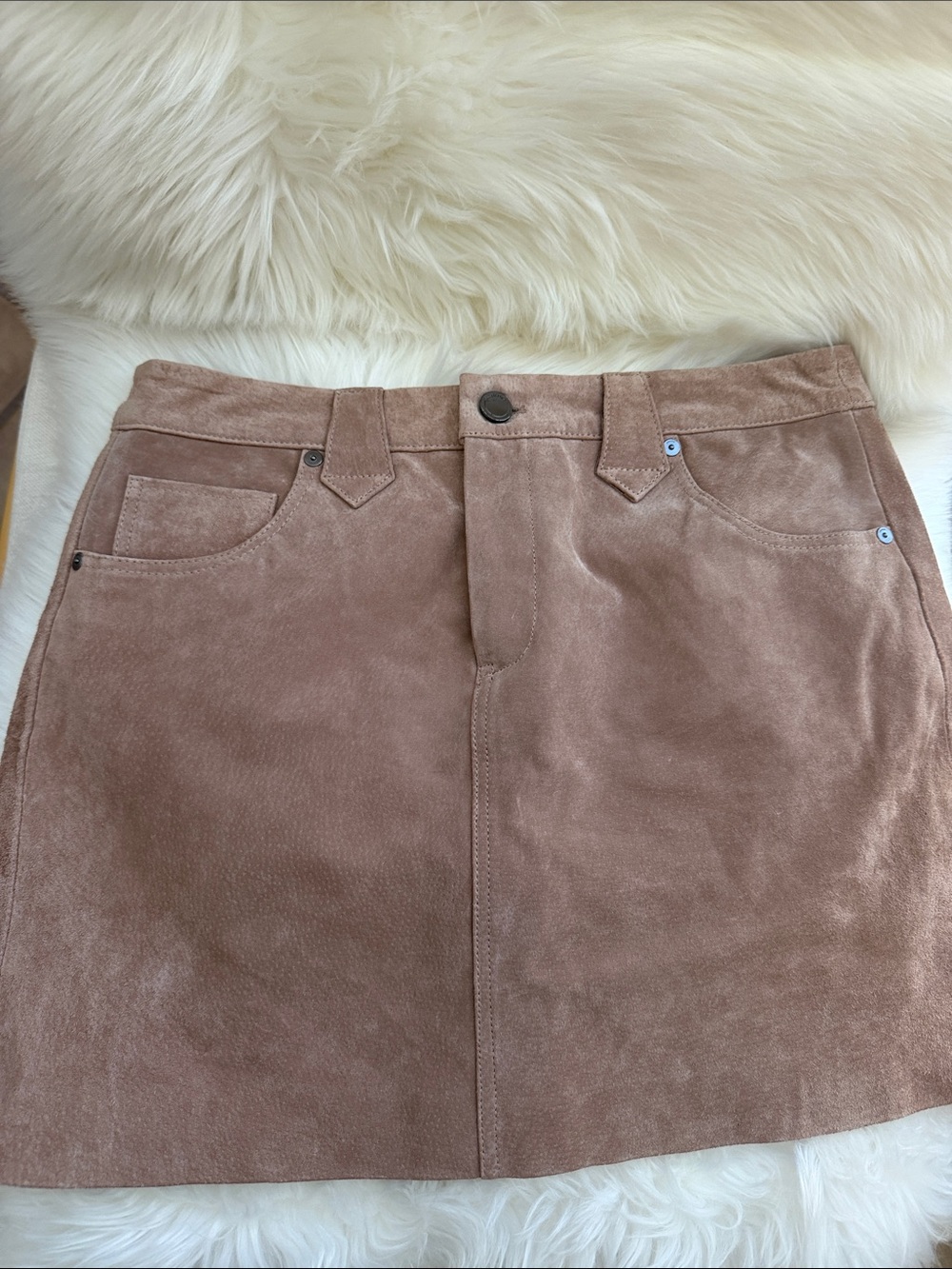 Blank NYC Suede Mini Skirt in Dusty Mauve Size:29